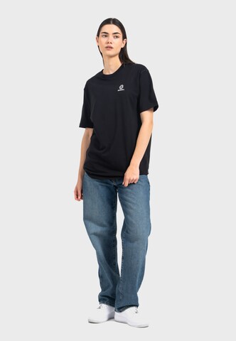 Oldskull Shirt 'Asian Lotus Surf' in Black