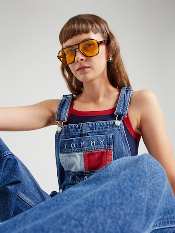 Tommy Jeans Loosefit Latzjeans in Blau