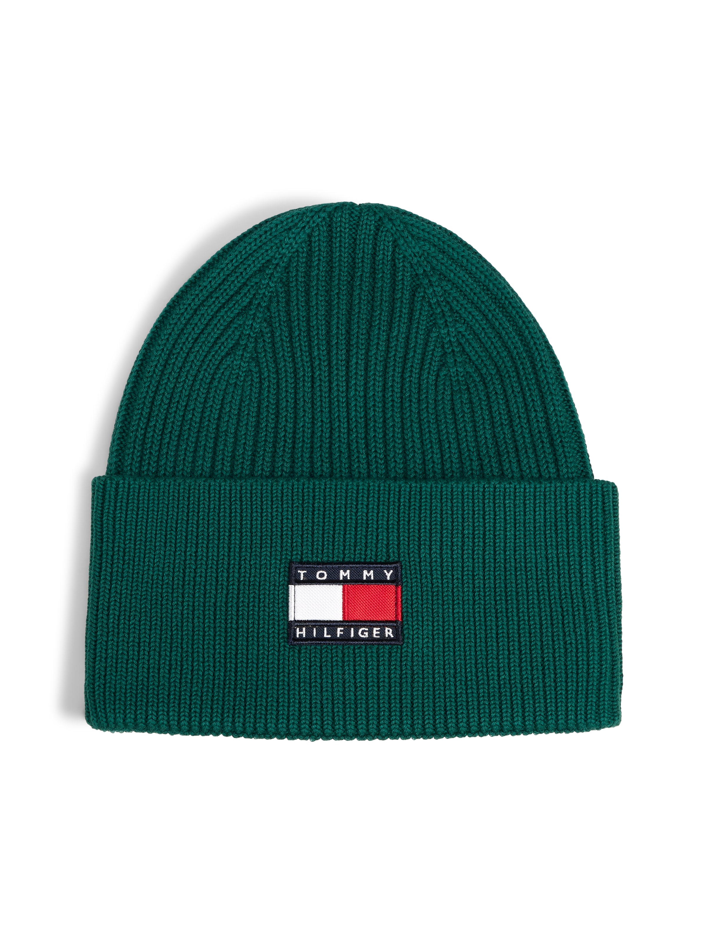 zaļš TOMMY HILFIGER Cepure 'HERITAGE': no priekšpuses