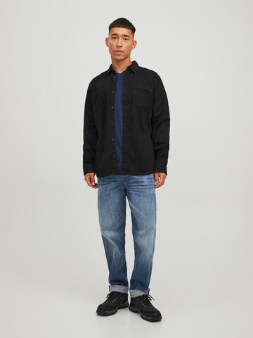 JACK & JONES Regular fit Srajca 'Jeff' | črna barva