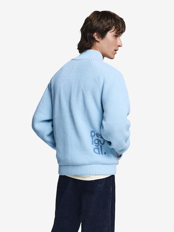 Desigual - Casaco de malha em azul