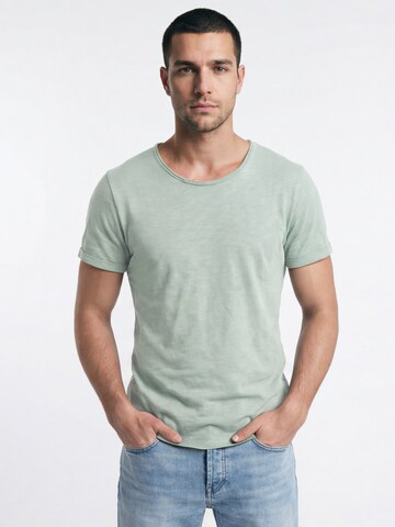 Antargo Shirt 'Basic Open Edge' in Green: front