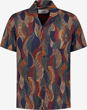 Shiwi - Regular Fit Camisa 'SHIWI LEAVES' em mistura de cores: frente