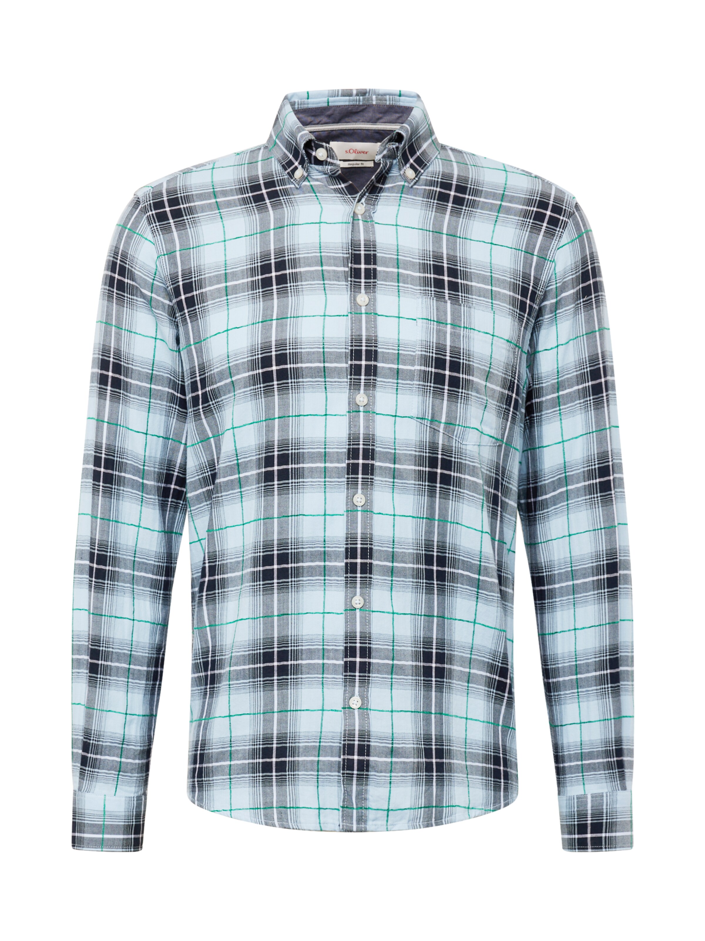 s.Oliver Overhemd in Blauw: voorkant