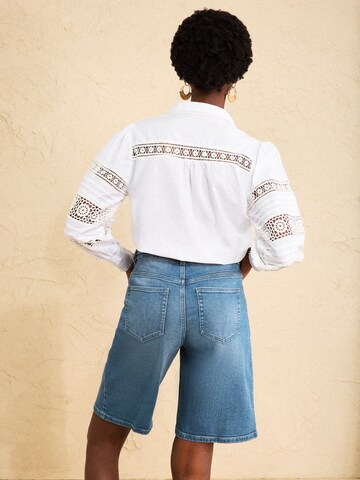 Loosefit Jean love & roses en bleu