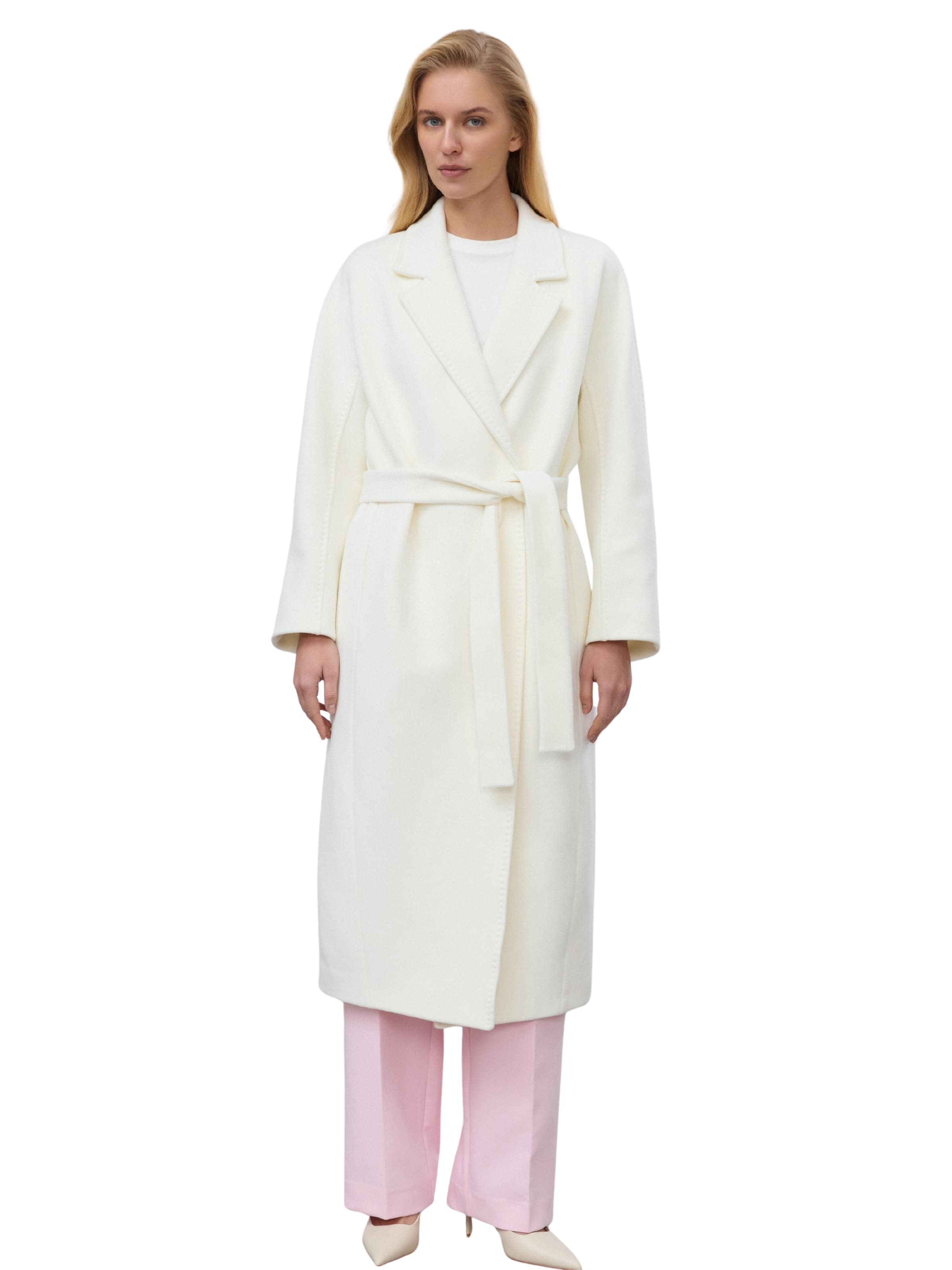 Estro Between-seasons coat '449-12' in Beige: front