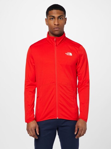 Jachetă  fleece funcțională 'Quest' de la THE NORTH FACE pe roșu: față