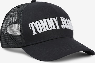 Tommy Jeans Cap in Black: front