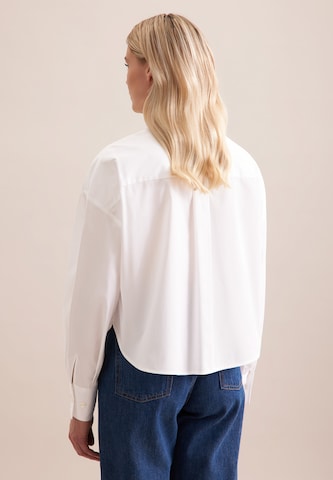 SEIDENSTICKER Bluse 'Schwarze Rose' in Weiß