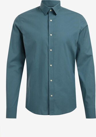 WE Fashion Button Up Shirt in Green: front