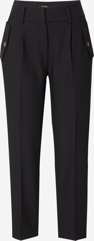 MORE & MORE Pleat-Front Pants in Black: front