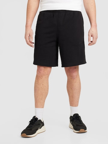 Superdry - regular Pantalón 'ESSENTIAL' en negro: frente