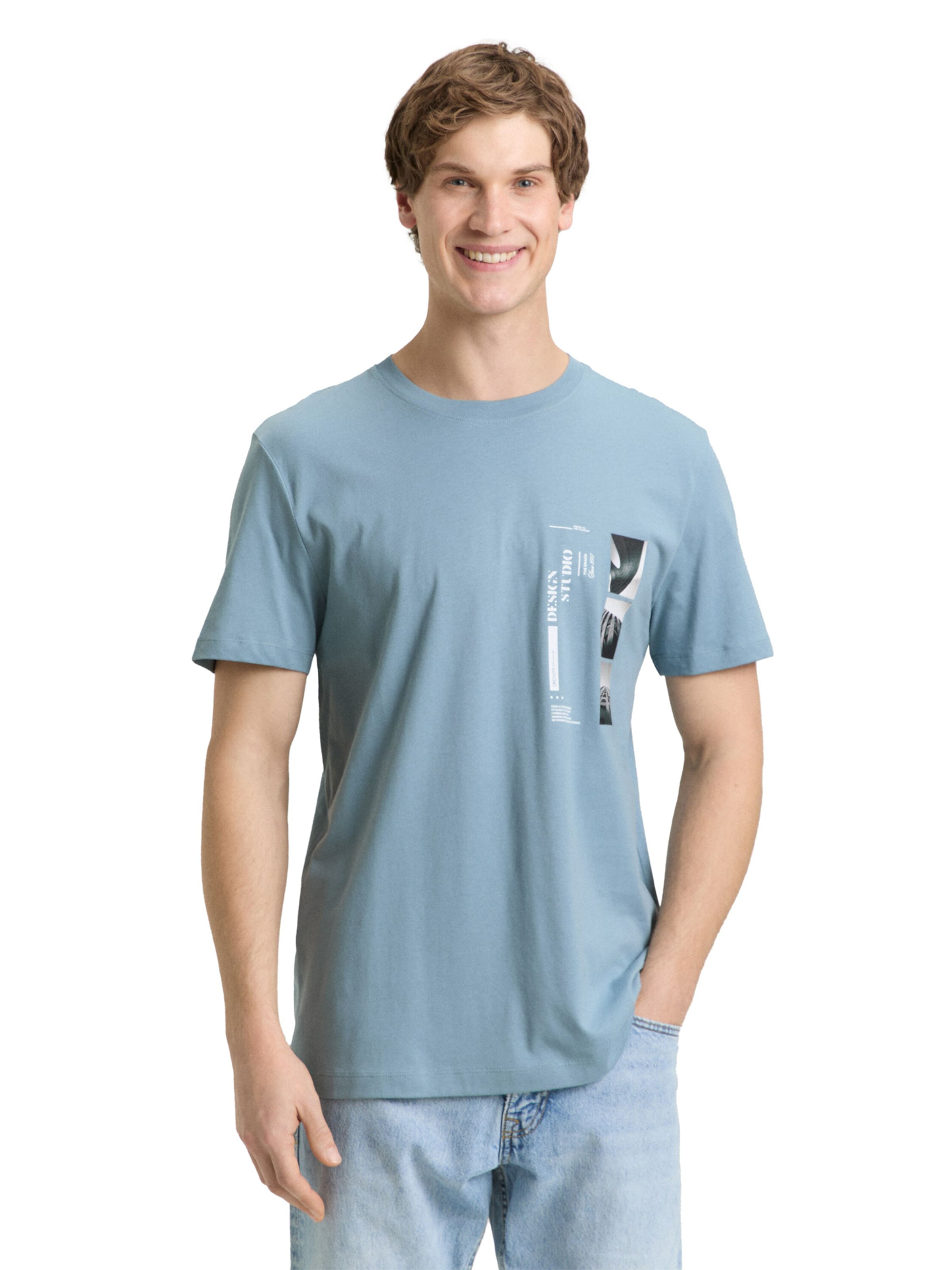 TOM TAILOR DENIM - Camiseta en azul: frente