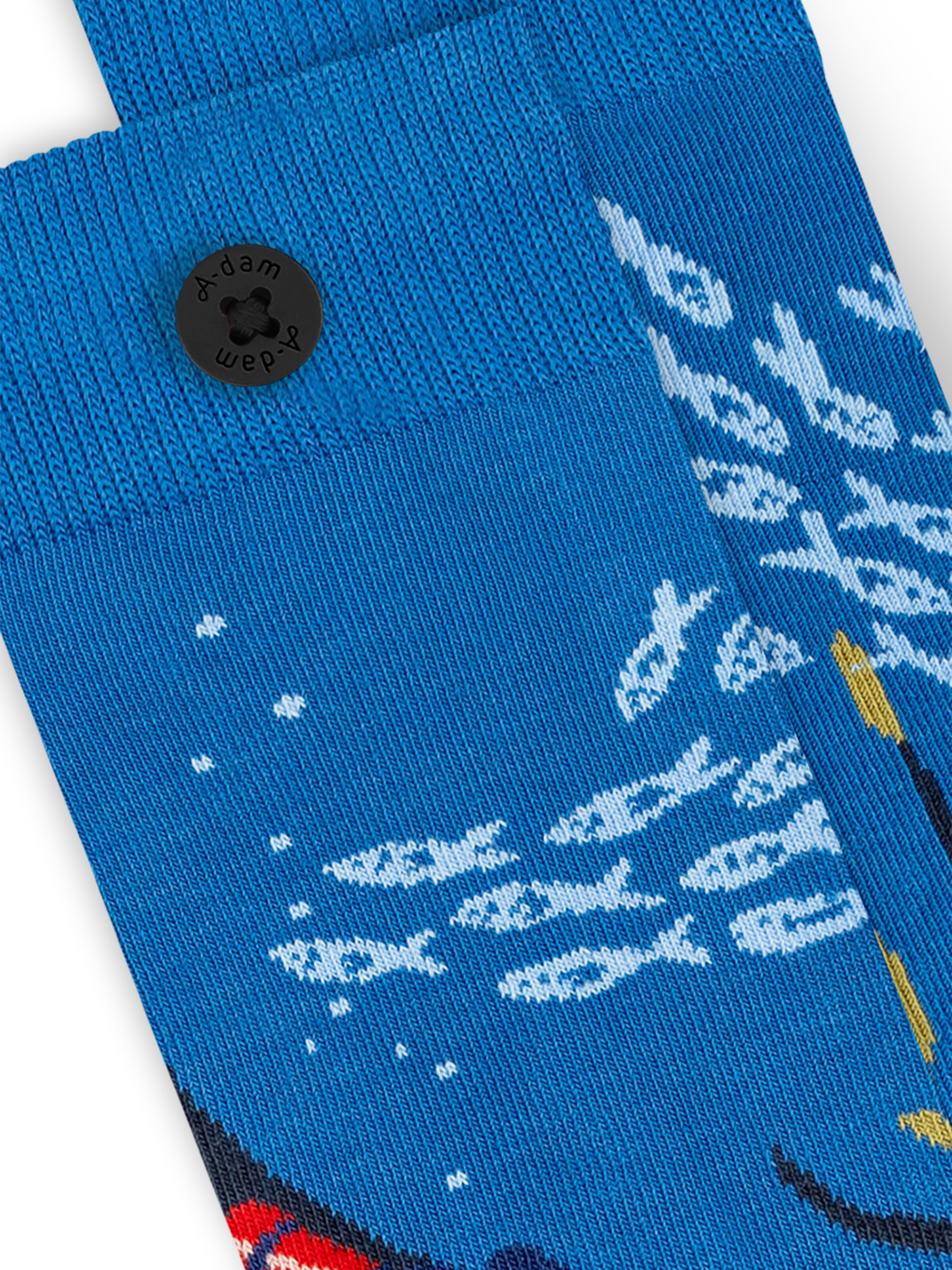 A-dam Sokken 'Blue Underwater' in Blauw