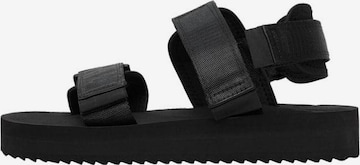Sandales de randonnée MANGO MAN en noir : devant