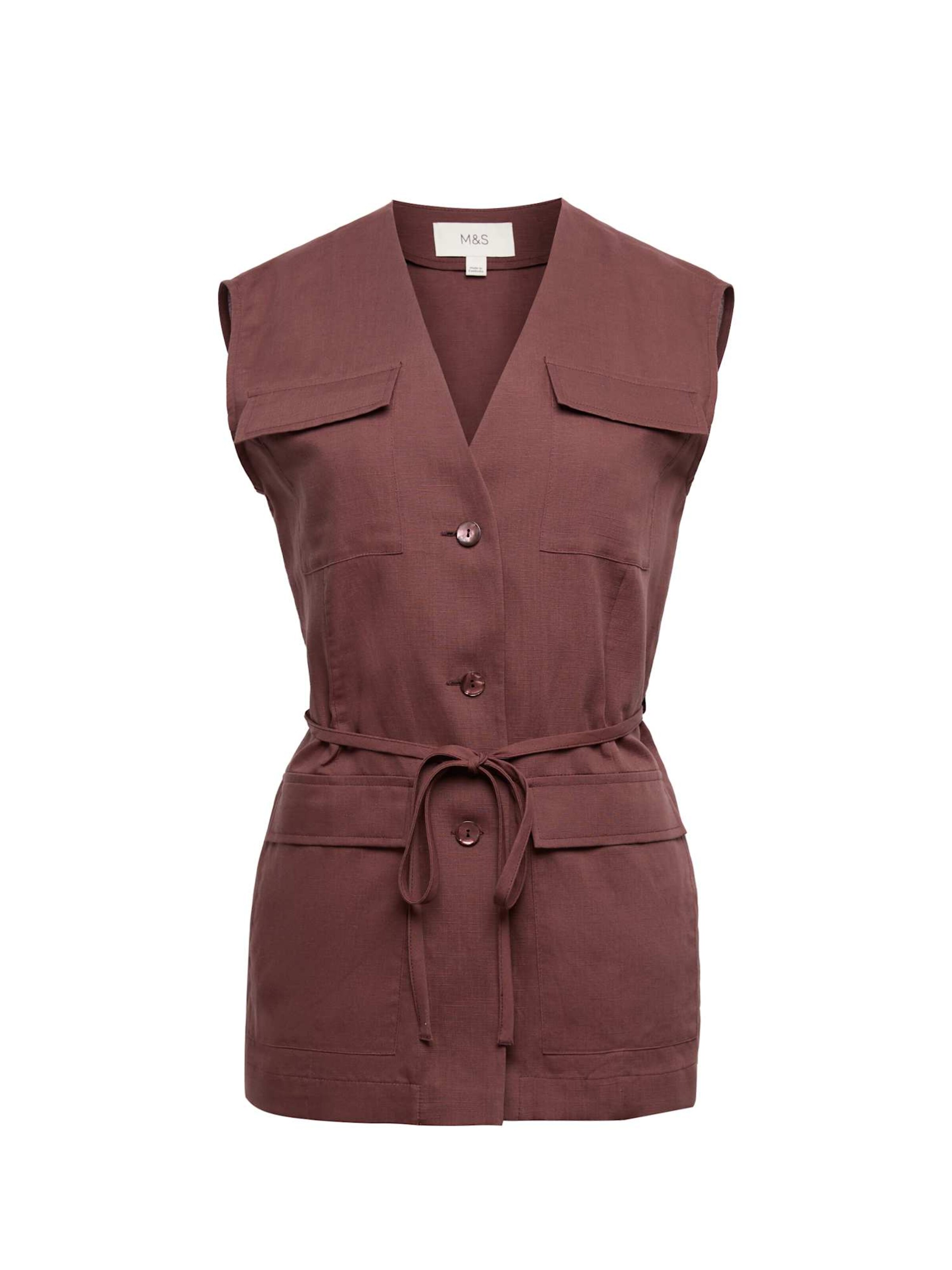 Gilet Marks & Spencer en marron : devant