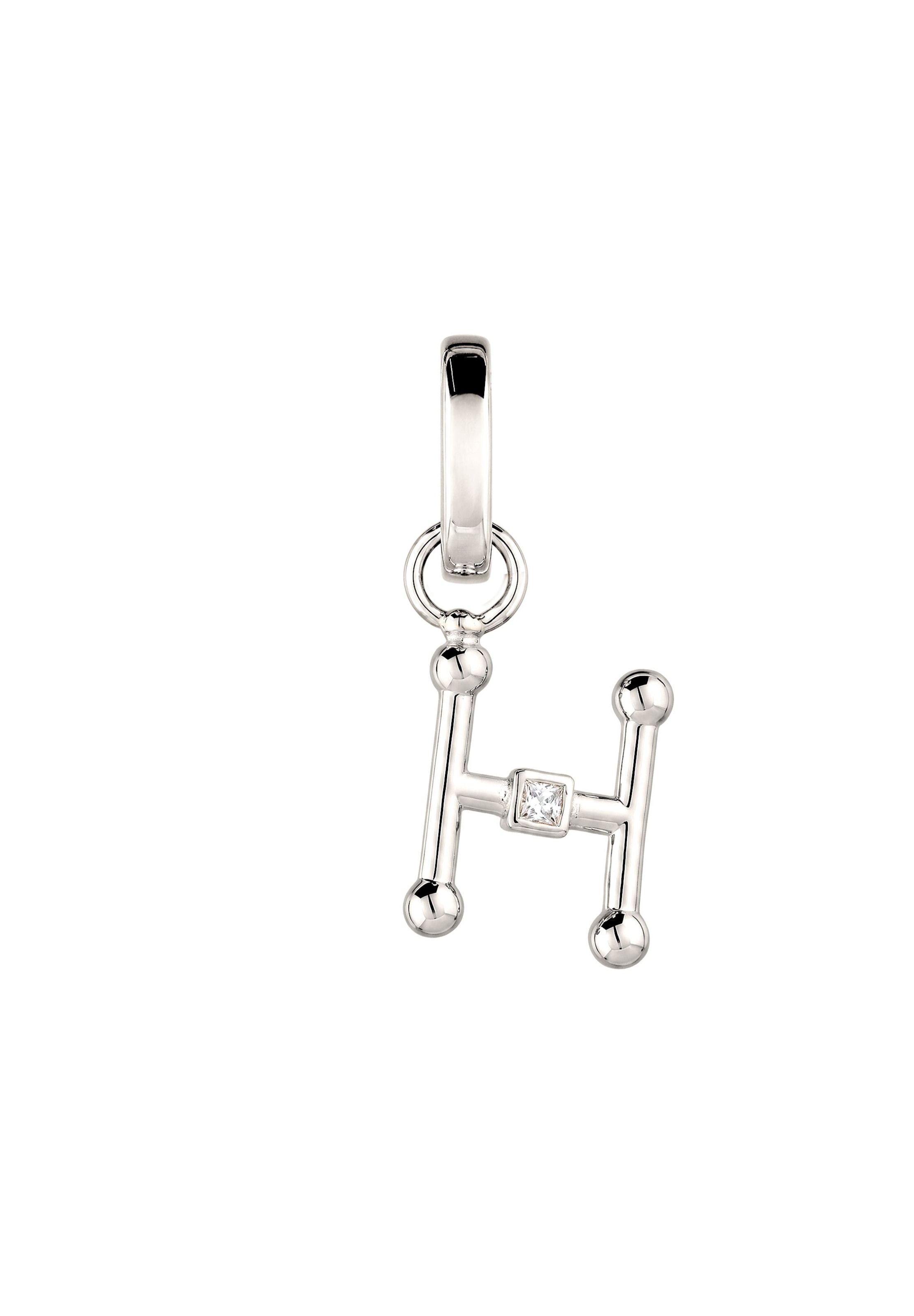 ELLI Hangers 'Buchstabe H' in Zilver: voorkant