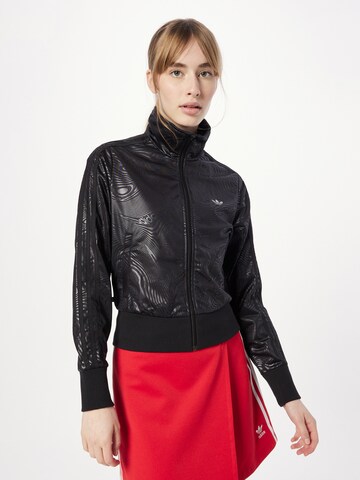 ADIDAS ORIGINALS Jacke 'Marble Print Firebird' in Schwarz: Vorderseite