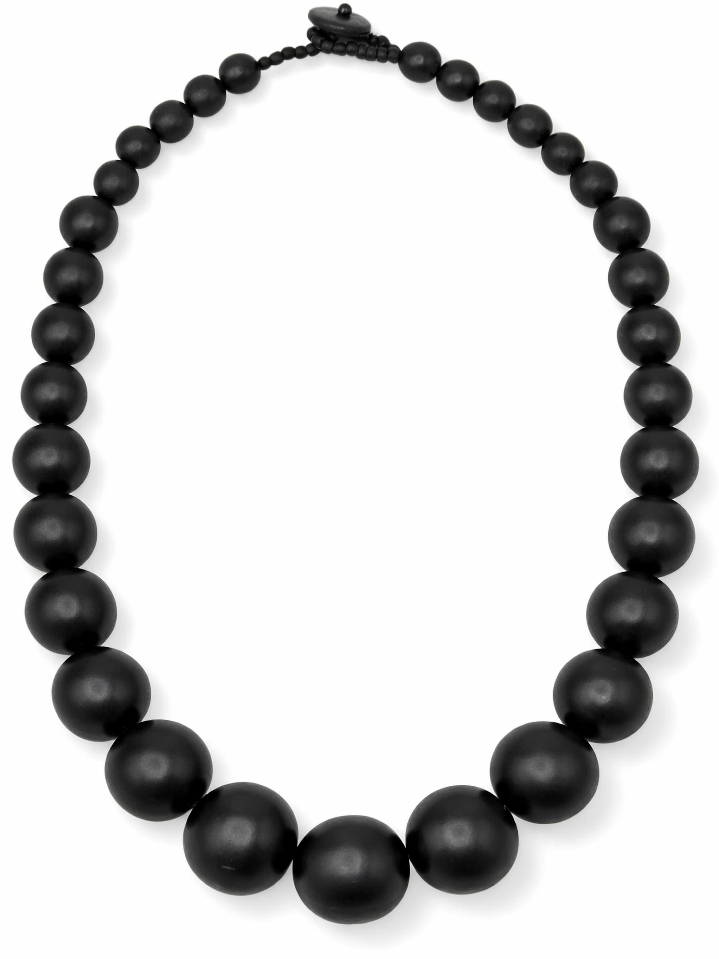 COLLEZIONE ALESSANDRO Kette 'Aleika'‌‌‌‌‌‌‌‌ in Schwarz: Vorderseite
