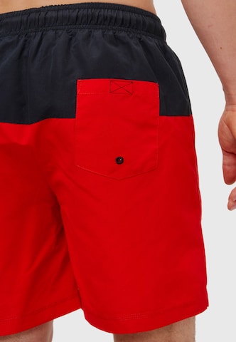 INDICODE JEANS Badehose 'Pruitt' in Rot