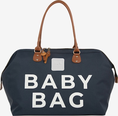 Bagmori Wickeltasche in dunkelblau / braun / weiß, Produktansicht
