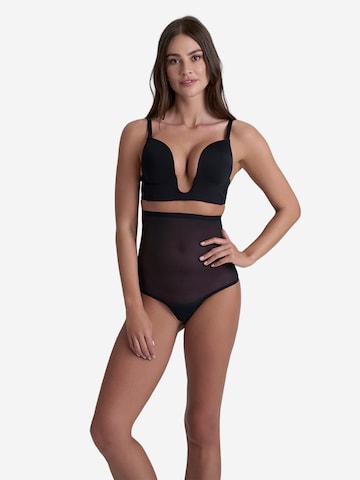 Bye Bra - Braga moldeadora 'Forming Tulle High Waist Thong' en negro: frente