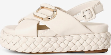 Sandalo con cinturino di CAFè NOIR in bianco: frontale