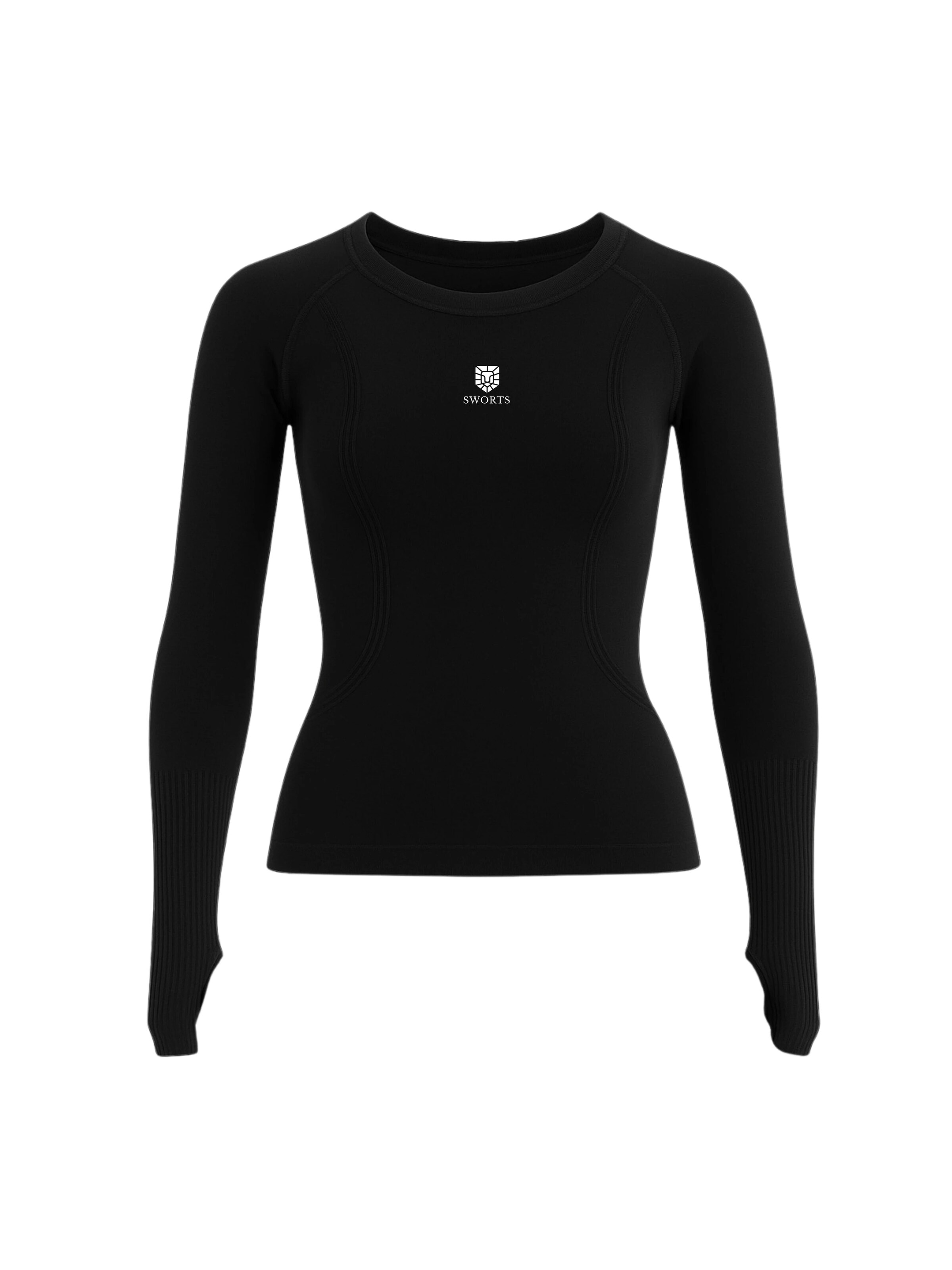 SWORTS Performance Shirt 'BASE' in Black: front