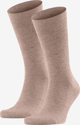 Chaussettes de sport FALKE en marron : devant