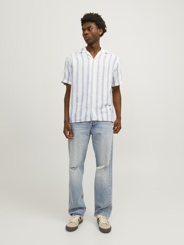 balta JACK & JONES Patogus modelis Marškiniai 'Jornoto'