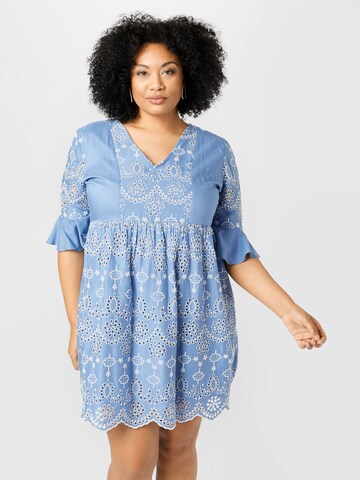 ABOUT YOU Curvy Jurk 'Bianca' in Blauw: voorkant