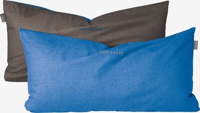 SCHIESSER Kissenhüllen 'Doubleface Renforcé' in royalblau / dunkelgrau, Produktansicht