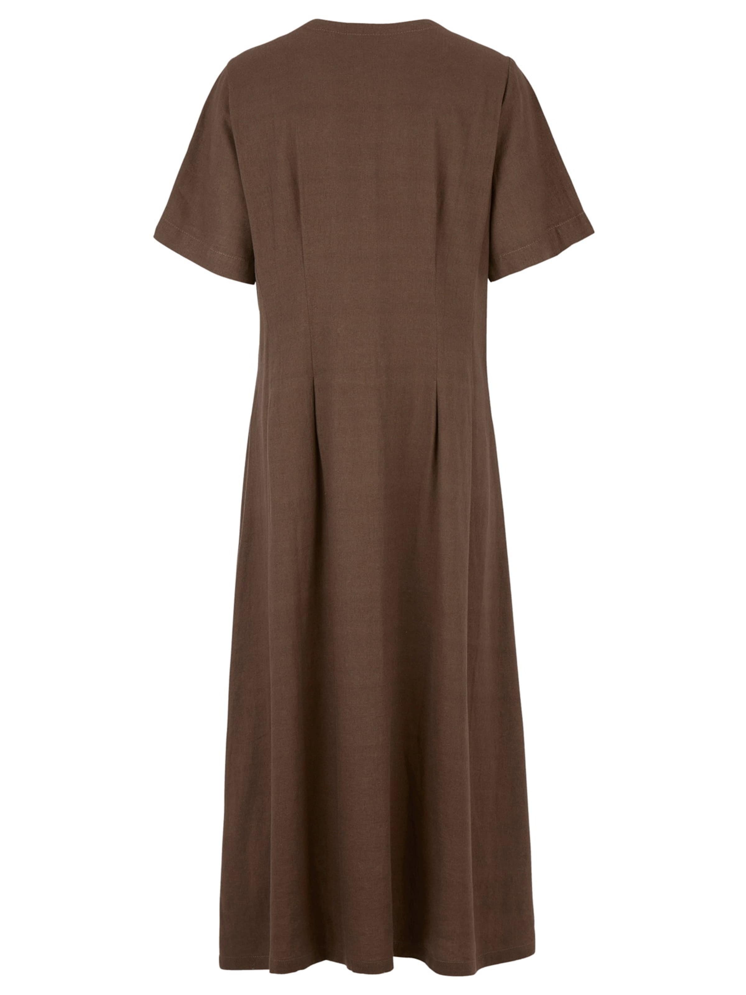 Cellbes of Sweden Kleid aus Leinen- und Viskosemischung in Braun
