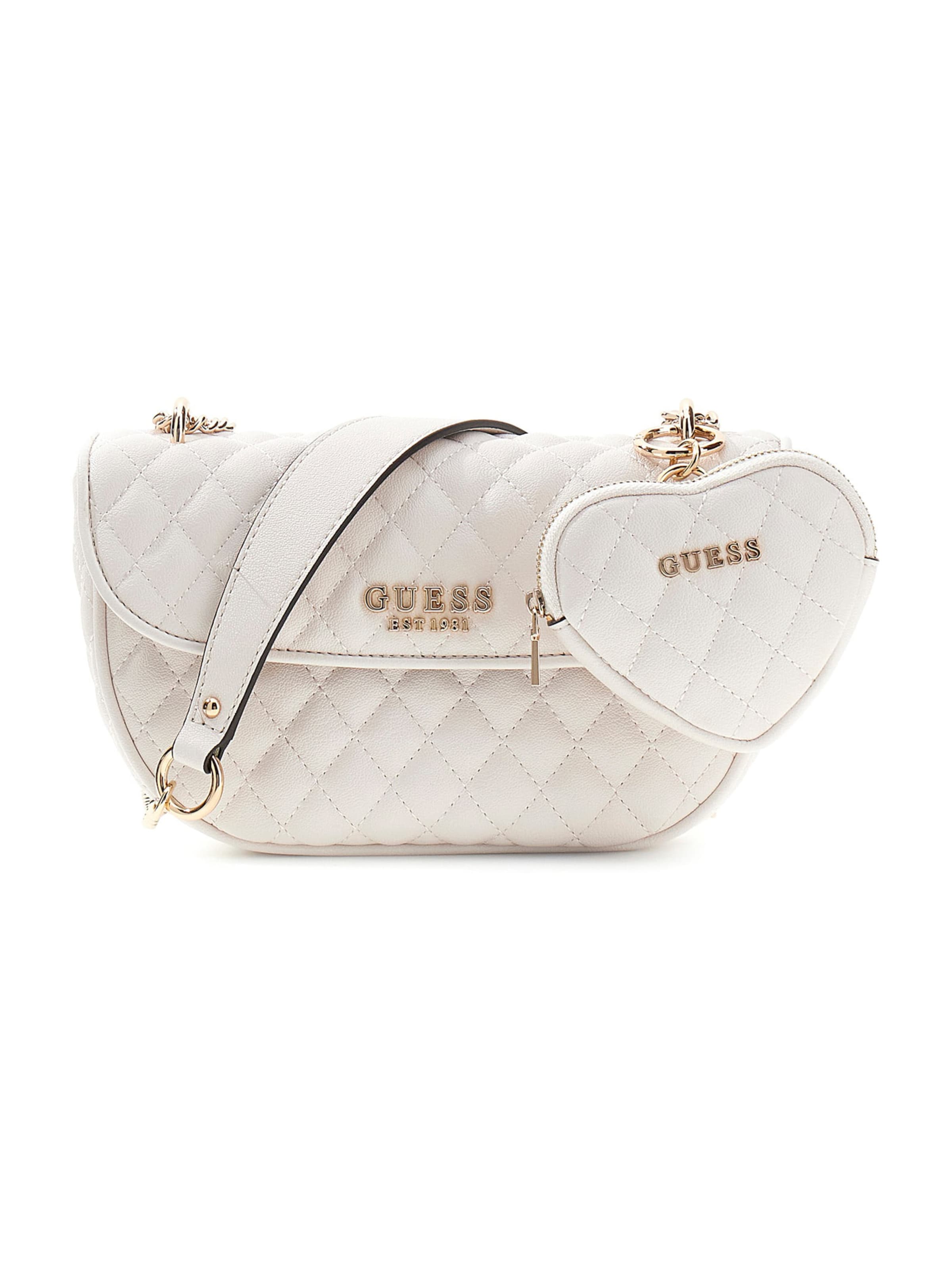 GUESS Crossbody Bag 'ATABEY' in White: front