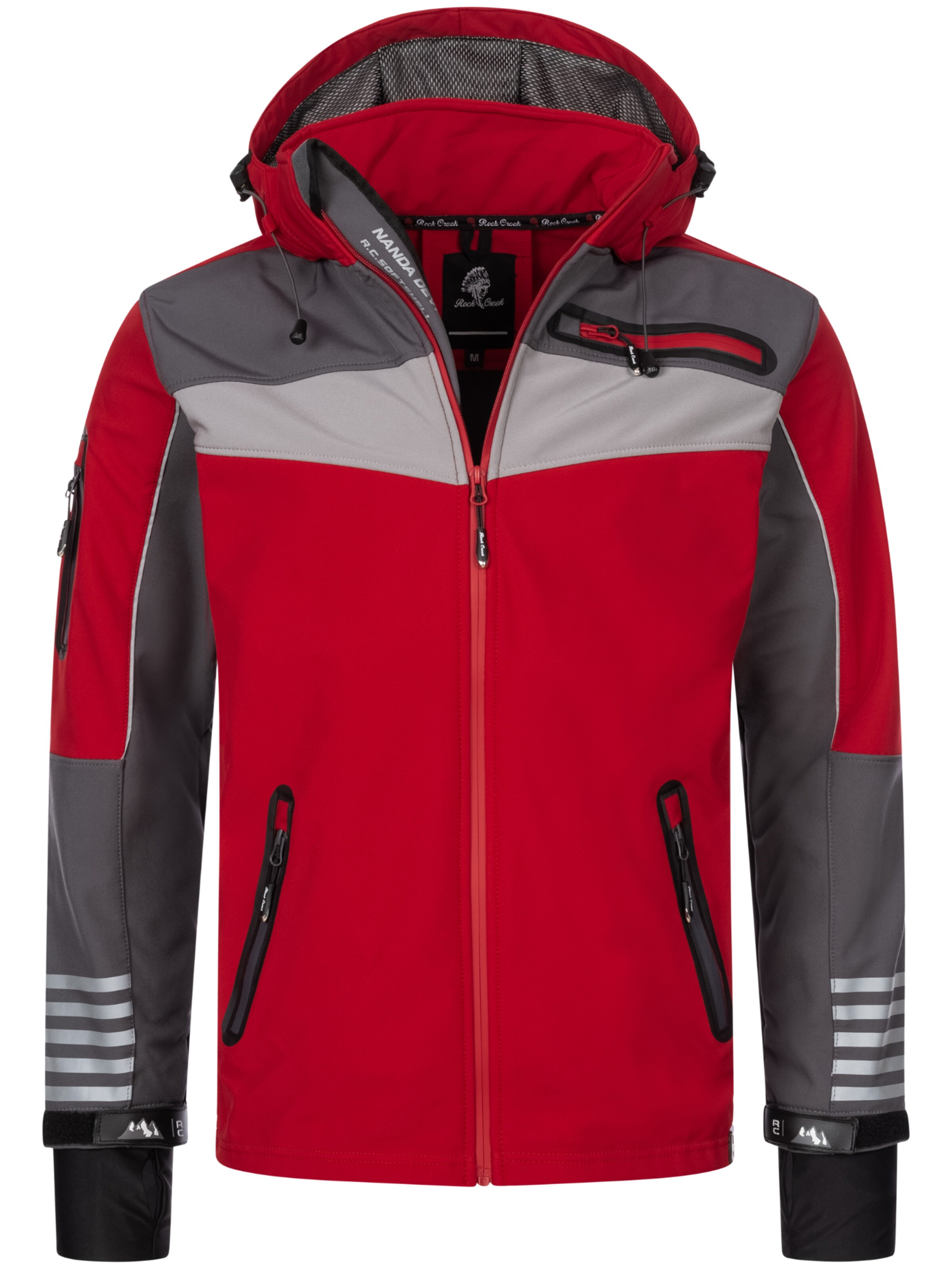Rock Creek Outdoorjacke in Rot: Vorderseite