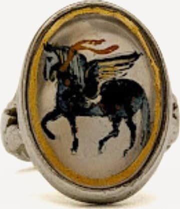 Anello 'PARIDAR' di AFROZAN in oro: frontale