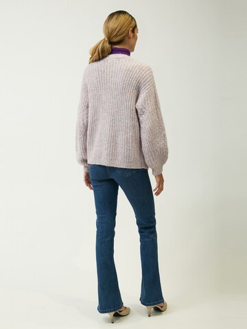 Influencer Strickjacke in Mischfarben