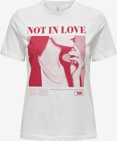 Marškinėliai 'ONLALBA' iš ONLY, spalva – raudona / balta, Prekių apžvalga