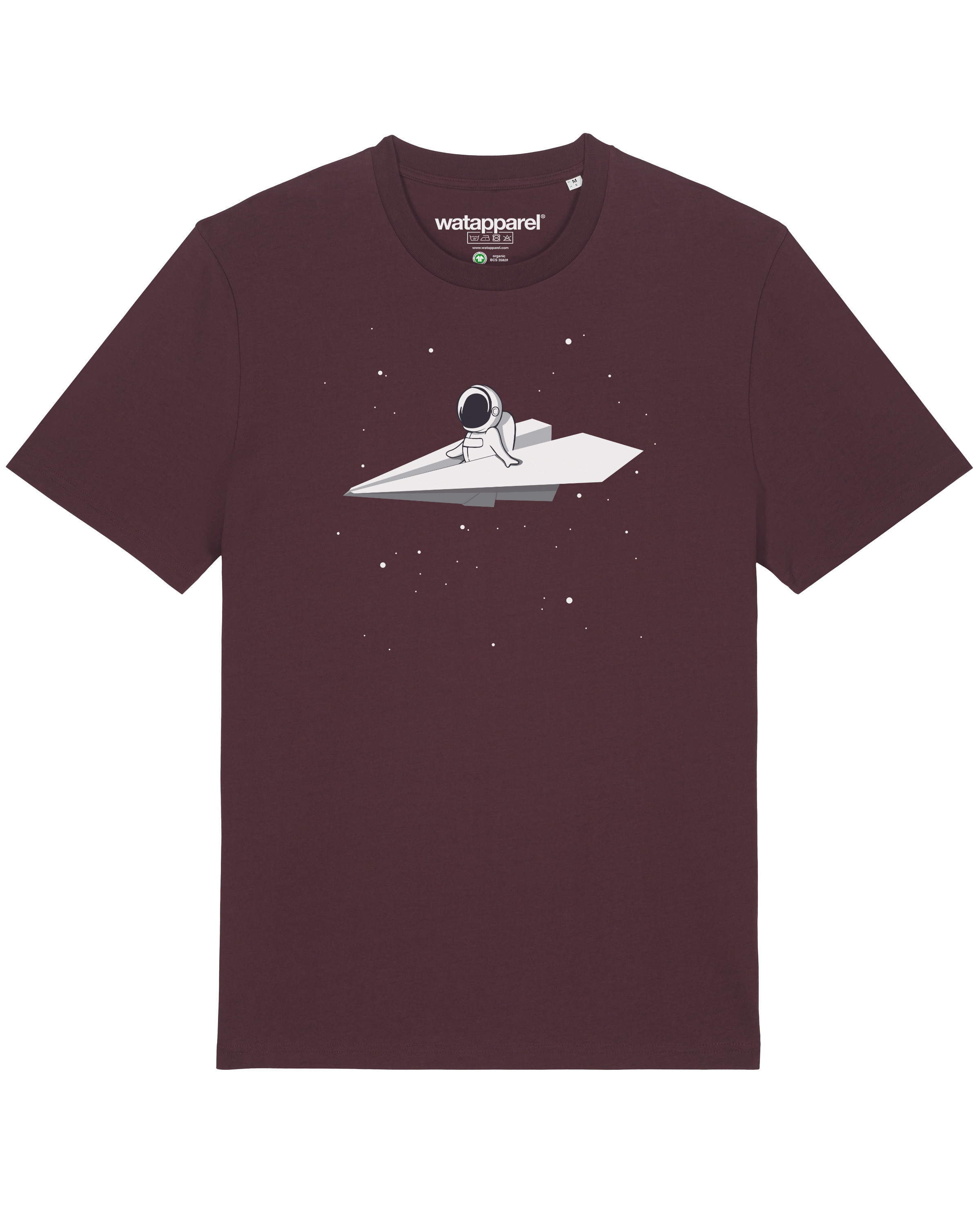 T-Shirt ' Fly me to the moon ' Watapparel en rouge : devant