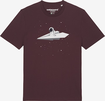 T-Shirt ' Fly me to the moon ' Watapparel en rouge : devant