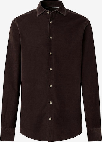 Hackett London Hemd in Braun: Vorderseite