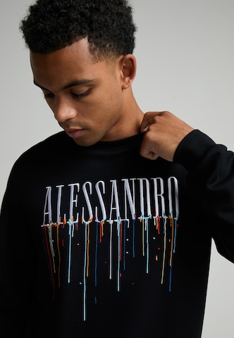 Alessandro Zavetti Sweatshirt 'Artista' in Black
