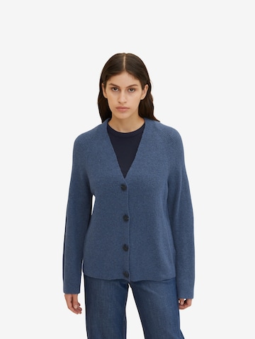 TOM TAILOR Knit Cardigan in Blue: front