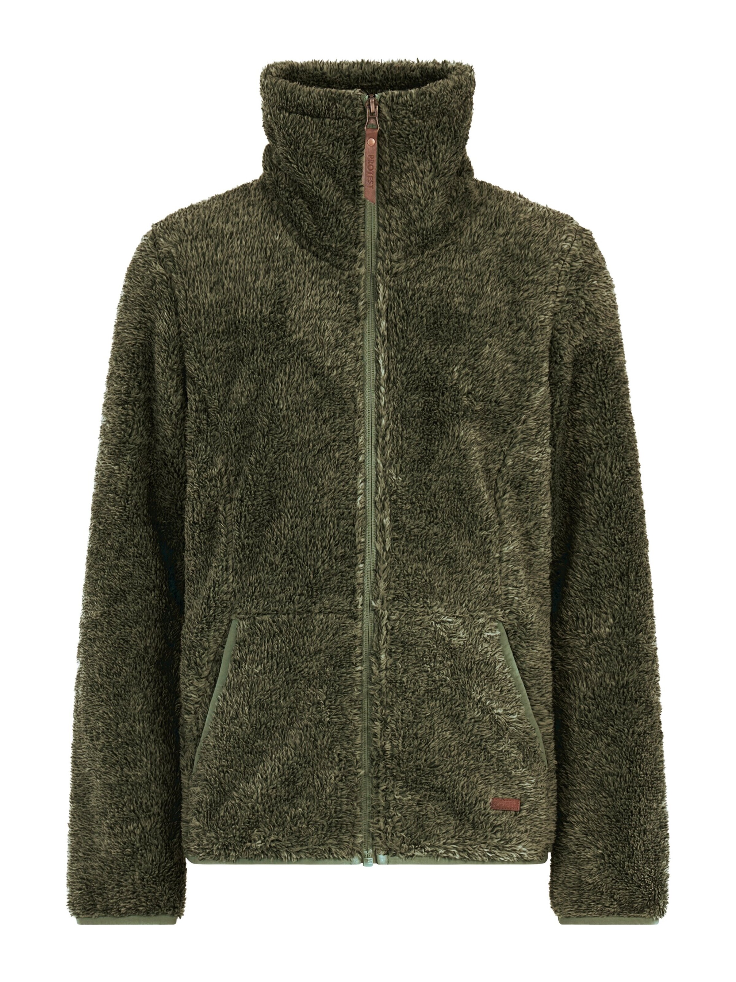 PROTEST Fleecejacke 'Riri JR'‌‌‌‌‌‌‌‌ in Grün: Vorderseite