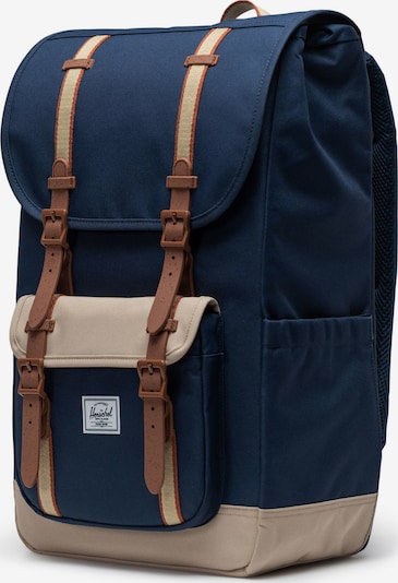 Herschel Ryggsäck 'Little America™' i beige / mörkblå / brun, Produktvy