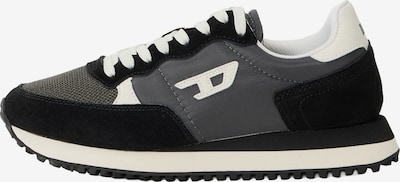 DIESEL Niske tenisice 'D-LIGHT' u tamo siva / crna / bijela, Pregled proizvoda
