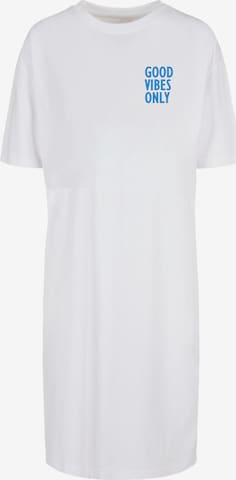 Merchcode Kleid 'Good Vibes Only' in Weiß: Vorderseite
