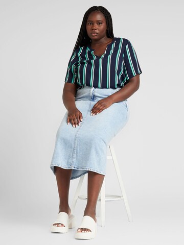 ONLY Carmakoma Blouse 'CARBABOOST' in Blue
