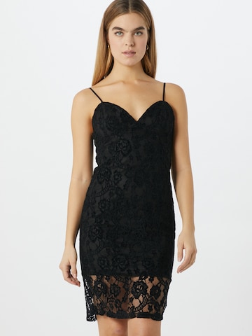 Bardot Dress in Black: front