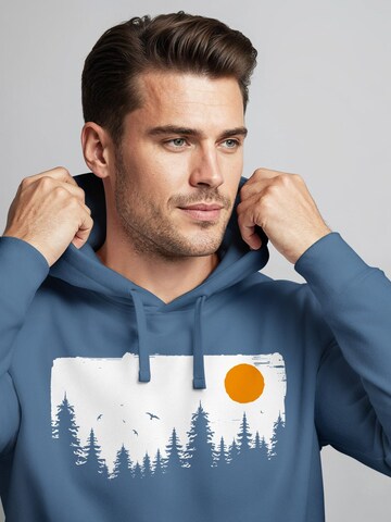 Neverless Sweatshirt 'Forest' in Blue
